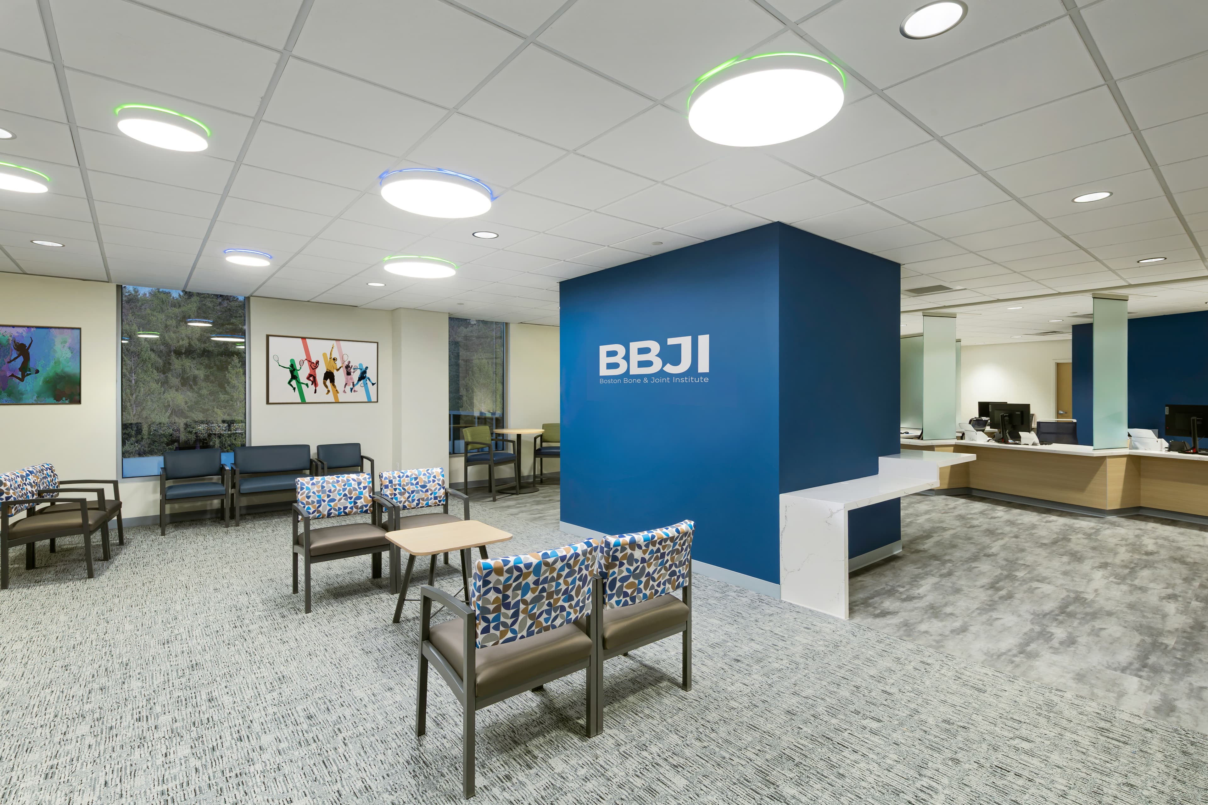 Boston Bone & Joint Institute main lobby and waiting area
